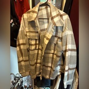 Thick Grey and Brown Flannel Size XL